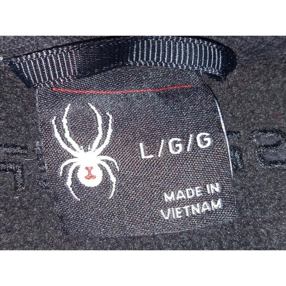 Spyder Mens Constant Full Zip Jacket Gray Black Heather Fleece Mock Neck Size L - Picture 5 of 11